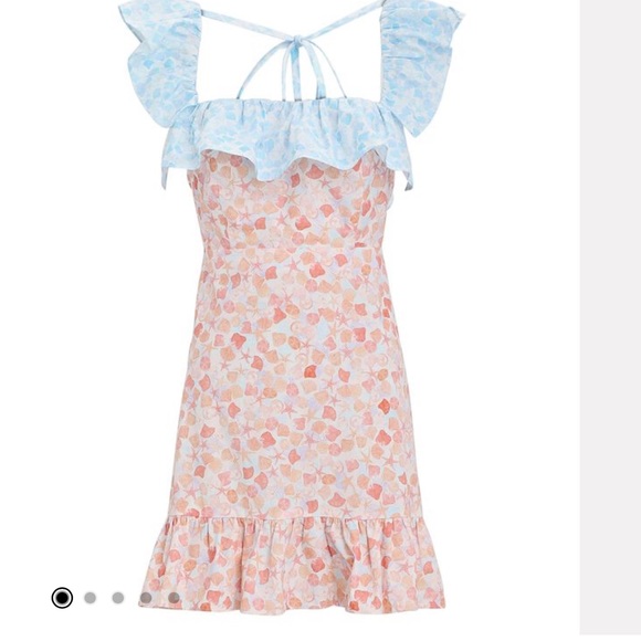 RIXO Kai Mini Shell Printed Dress - Picture 2 of 8